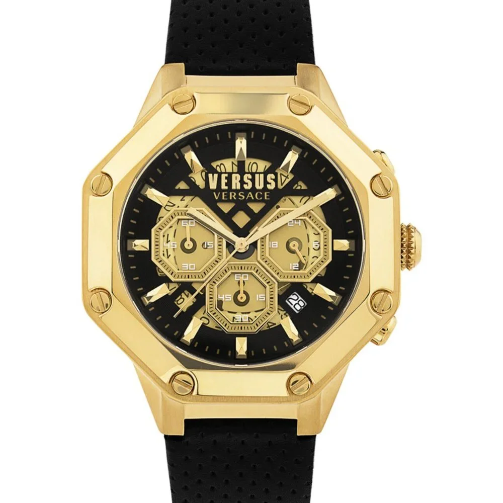 Versace Gold Men's Two Tone 45mm Watch